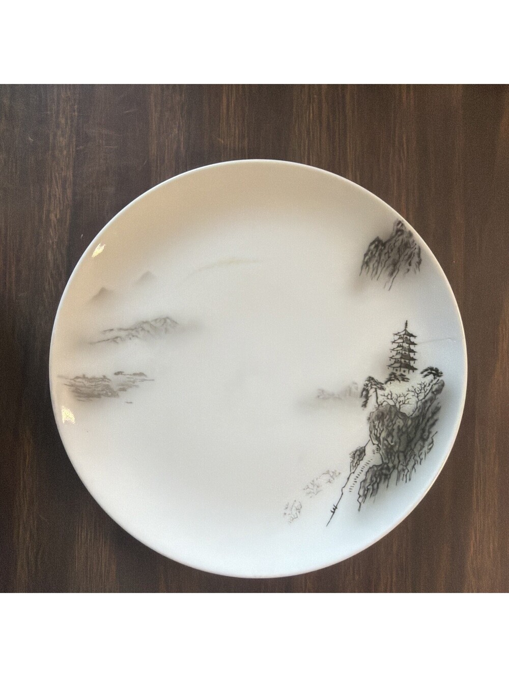 Vintage Fukagawa Arita Fine Japanese Porcelain Plate 8” Round, 903 ‘Landscape *